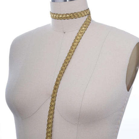 Gimp Trim Metallic Blonde Gold 5/8"
