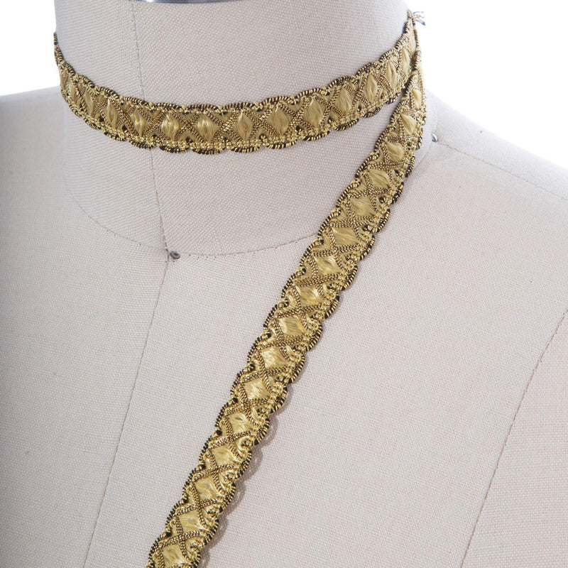 Gimp Trim Metallic Blonde Gold 5/8"