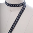 Gimp Trim Black Silver 5/8 Inch