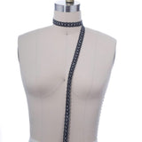 Gimp Trim Black Silver 5/8 Inch
