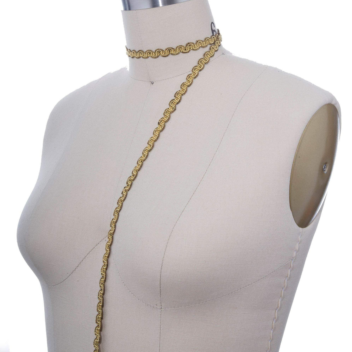 Gimp Trim Yellow Gold 3/8" Scrolled
