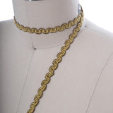 Gimp Trim Yellow Gold 3/8" Scrolled