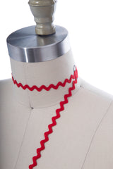 Ric Rac Trim Crimson Red 1/4 Inch