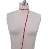 Ric Rac Trim Crimson Red 1/4 Inch