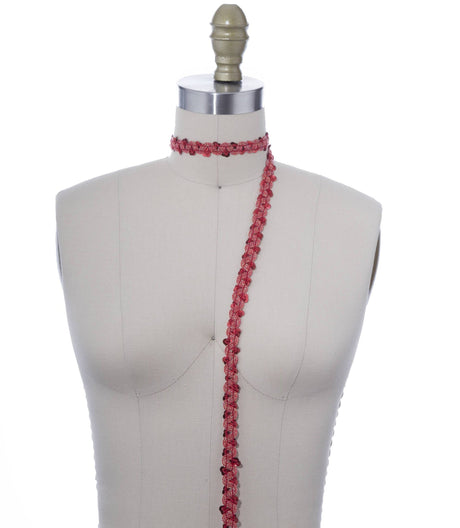 Sequin Trim Rosy Red 2 Yards