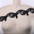 Beaded Lace Trim Black Scalloped Eyelash