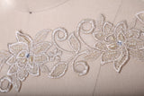 Beaded Lace Trim Champagne 3in