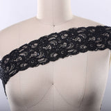 Black Beaded Alencon Lace Trim 3.75in