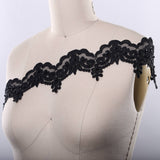 Beaded Lace Trim Black 2.5"