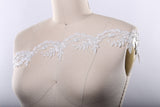 Beaded Lace Trim White Ivory 2 Inch