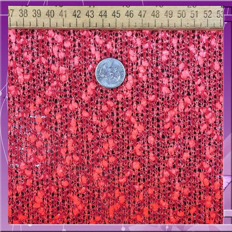 Embroidery Lace Crocheted Coral Fabric