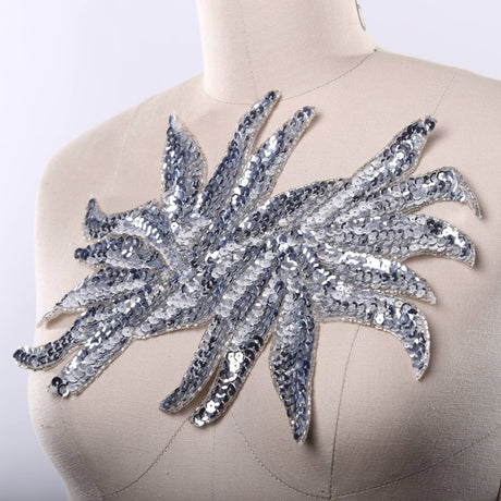 Sequin Patch Silver Oversized