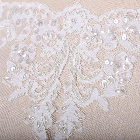 Beaded Lace Trim White Ivory 9 Inch
