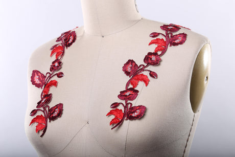 Iron-On Flower Patch Appliques