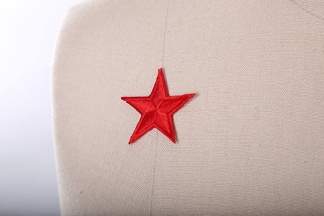 Embroidery Star Patch Red Gold