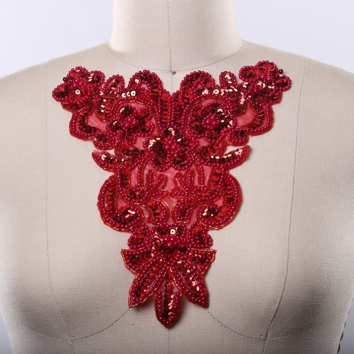 Beaded Sequined Applique Patch