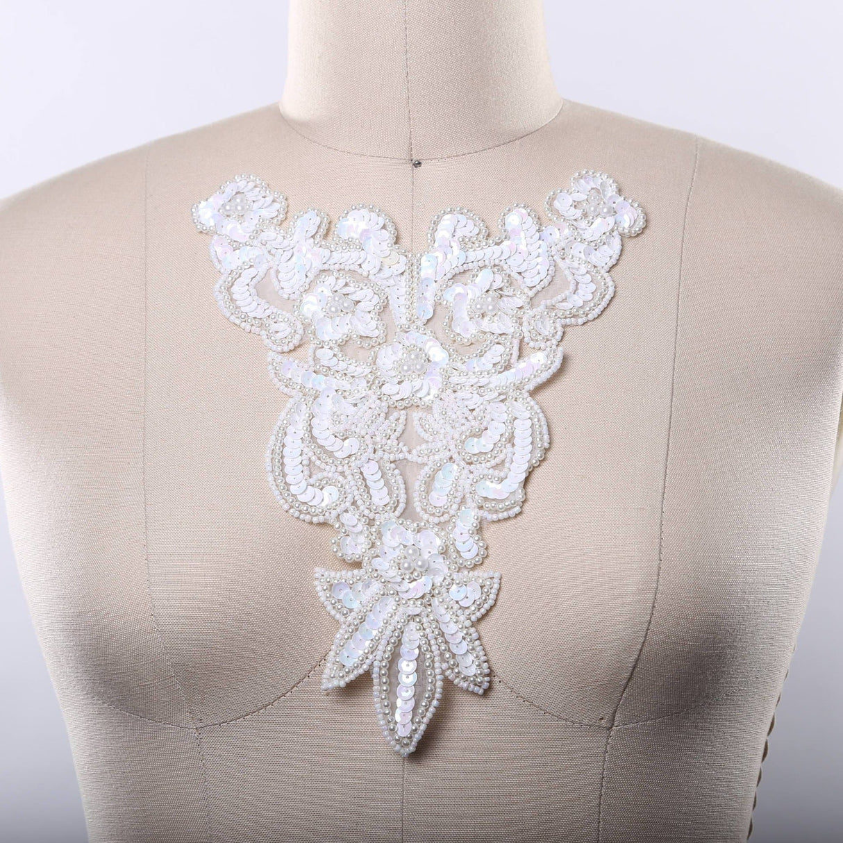Beaded Sequined Applique Patch