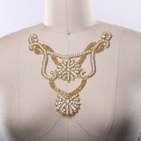 Rhinestone Iron-On Collar Applique