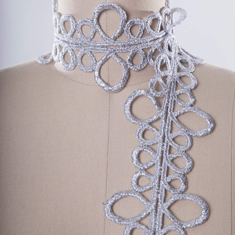 Metallic Venice Lace Circle Trim