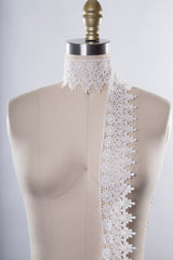 Venice Lace Trim 3 Inch White Ivory Black