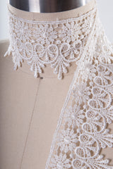 Venice Lace Trim 3 Inch White Ivory Black