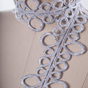 Venice Lace Circle Trim Metallic Gold
