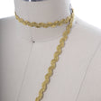 Gimp Trim Metallic Gold Black 3/8 Inch