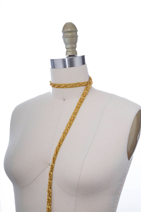 Beaded Gimp Trim Gold 5/8 Inch