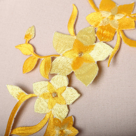 Iron-On Yellow Flower Patches