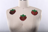 Strawberry Sequined Patch Red Green