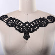 Venice Lace Collar Applique Black White