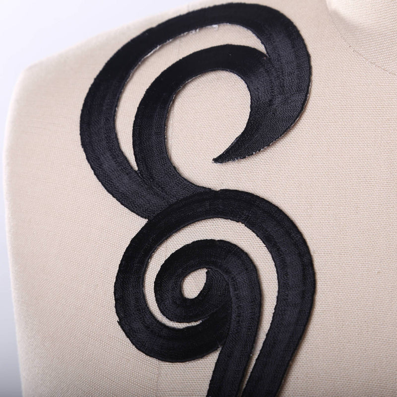 Iron-On Mirrored Swirl Applique Patch