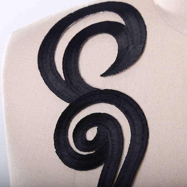 Iron-On Mirrored Swirl Applique Patch