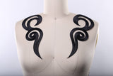 Iron-On Mirrored Swirl Applique Patch