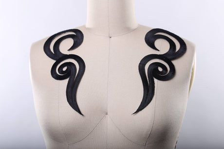 Iron-On Mirrored Swirl Applique Patch