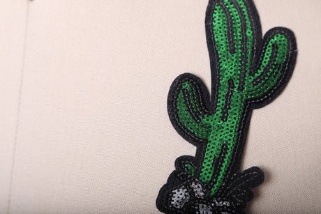 Sequin Cactus Patch Green Iron-On