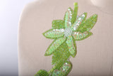 Flower Patch Lime Green Sequins Beads