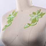 Flower Patch Lime Green Sequins Beads
