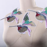 Hummingbird Iron-On Sequins Patch