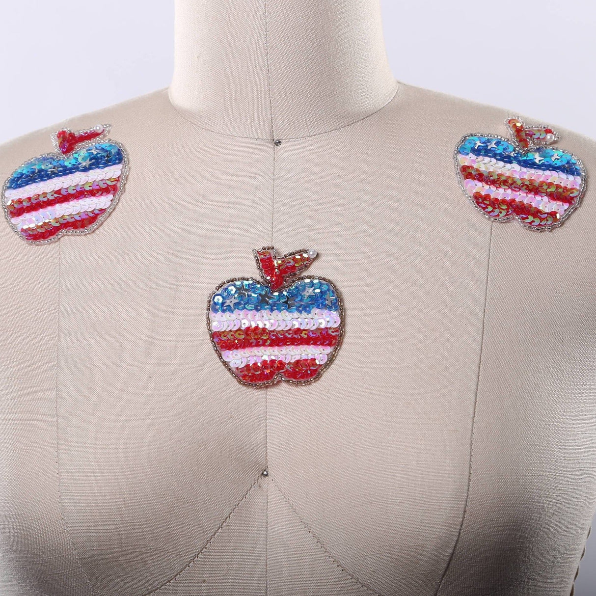 Sequin USA Apple Patch Iron-On