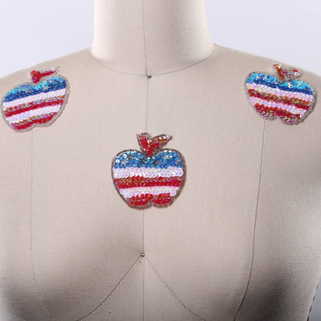 Sequin USA Apple Patch Iron-On