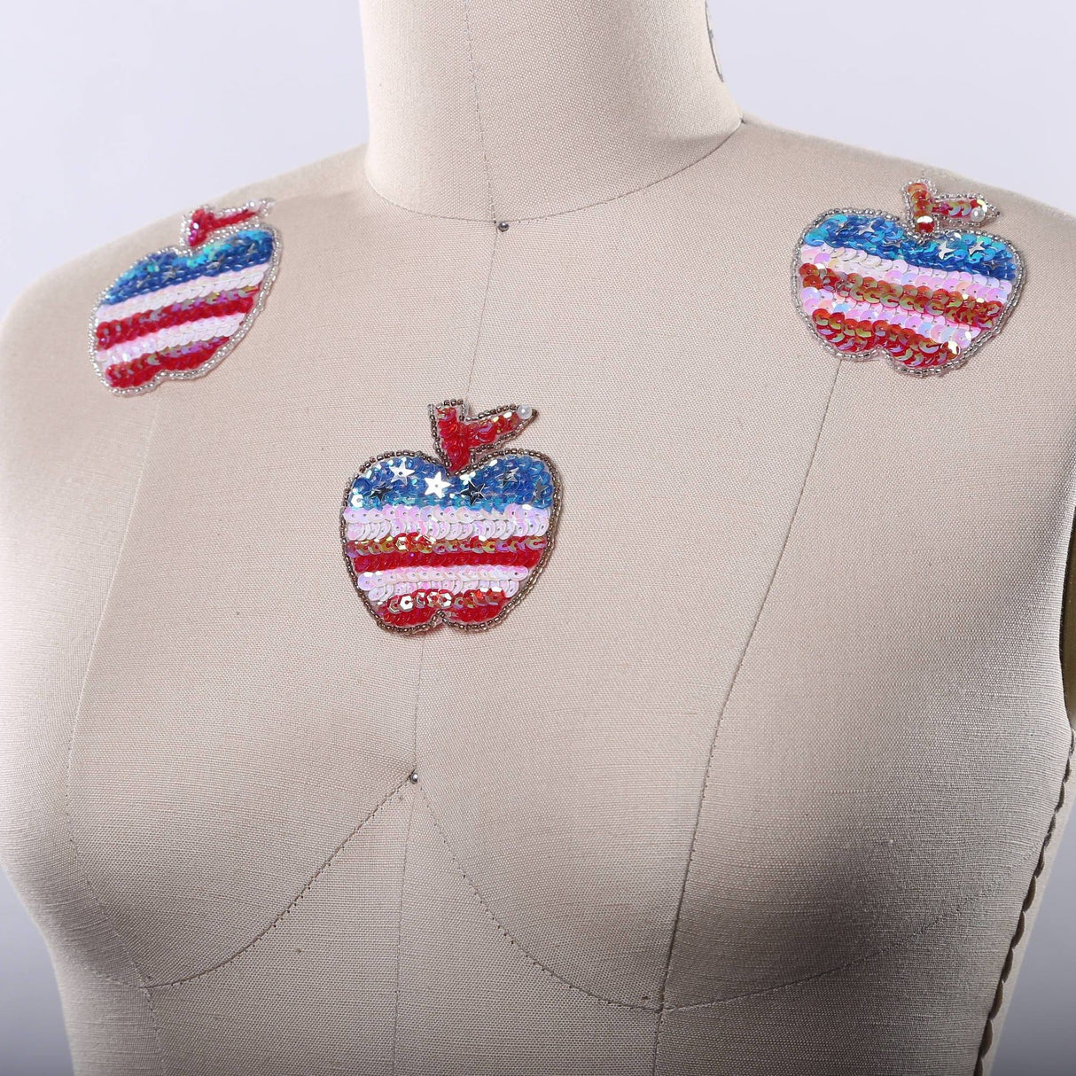 Sequin USA Apple Patch Iron-On