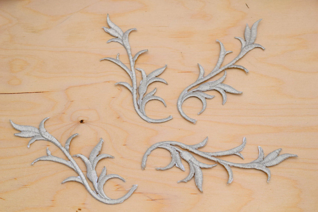 Leaf Applique Iron-On Silver Gold