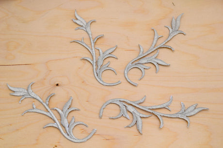 Leaf Applique Iron-On Silver Gold