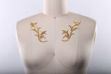 Leaf Embroidery Patch Pair
