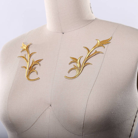 Iron-On Leaf Applique Pair