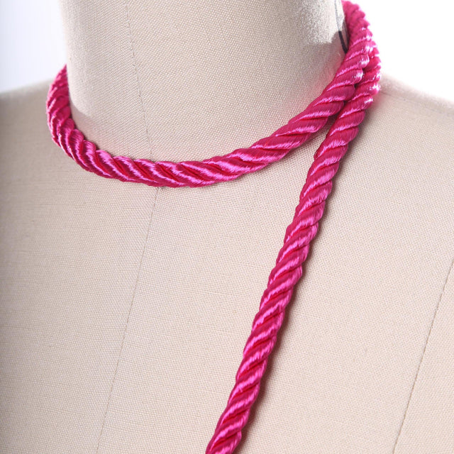 Satin Rope Trim Hot Pink 7mm