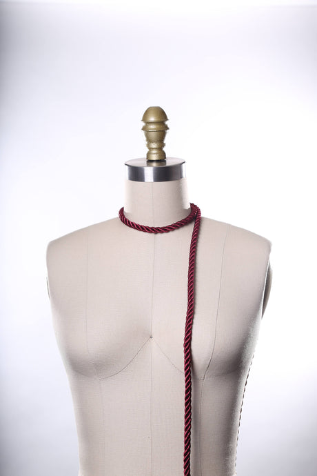Satin Rope Trim Burgundy 7mm