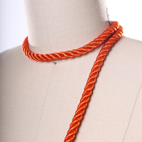 Satin Rope Trim Orange 7mm