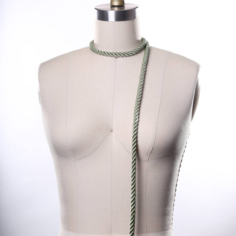 Satin Rope Trim Olive Green 7mm